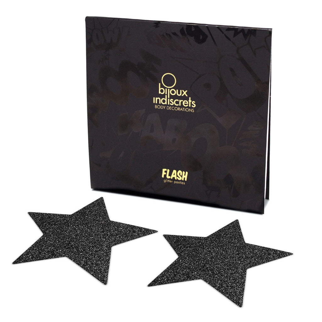Bijoux Indiscrets Flash Pastie - Star Black [57598]