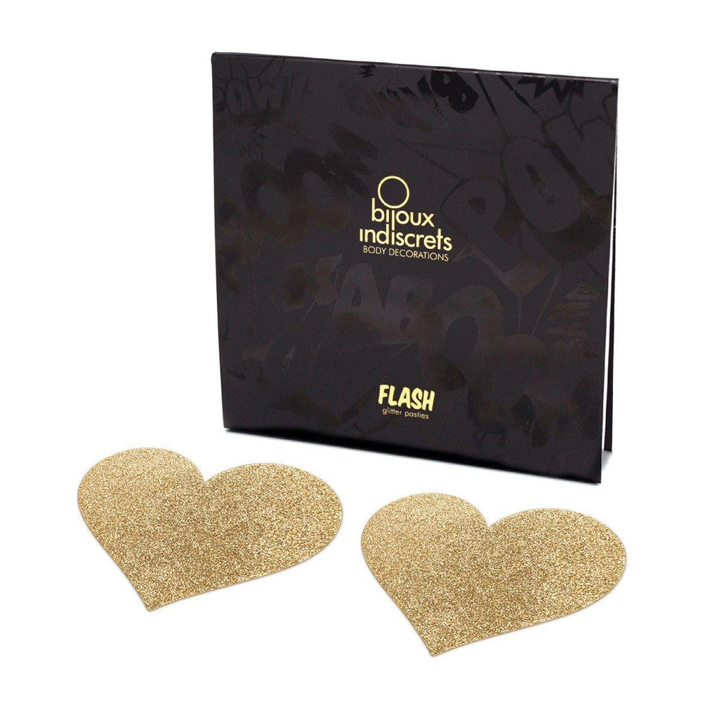 Bijoux Indiscrets Flash Pastie - Heart Gold [57609]