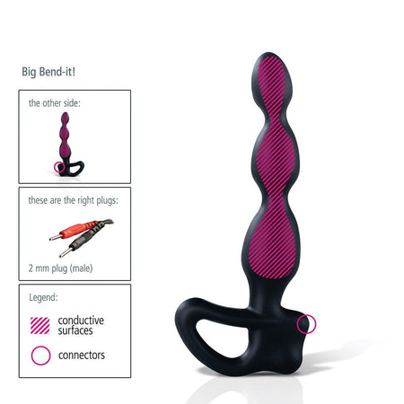 Mystim Big Bend-it! With E-Stim, black [A00421]