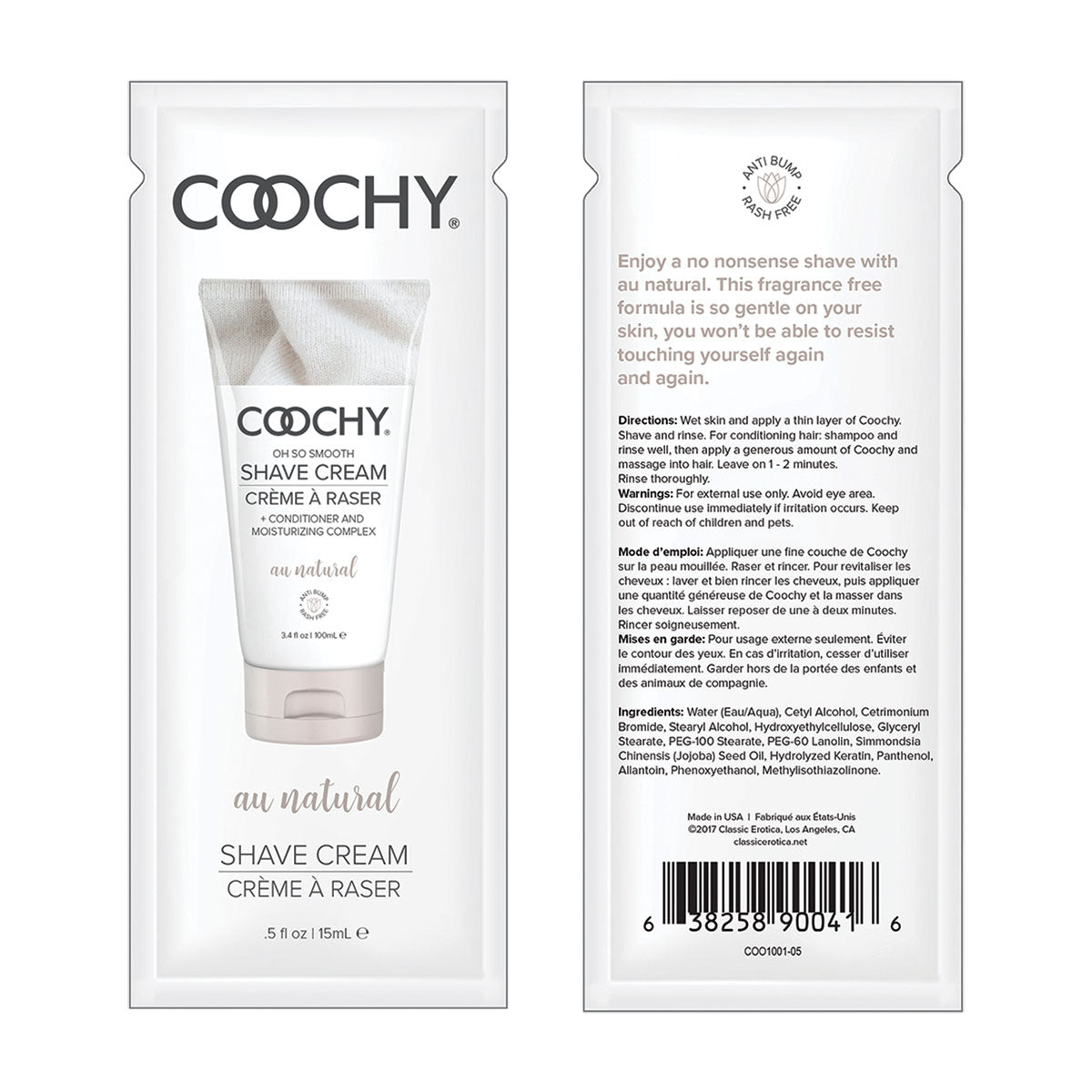 Coochy Shave Cream 15ml. 24pc. Display - Au Natural [A01805]